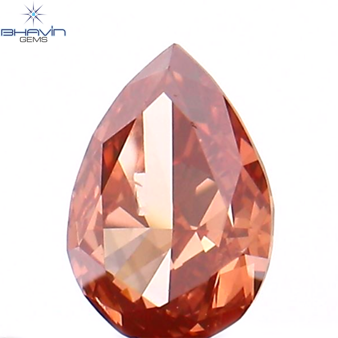 0.12 CT Natural Pear Diamond Enhanced Pink Color Clarity SI2 (3.86 MM)