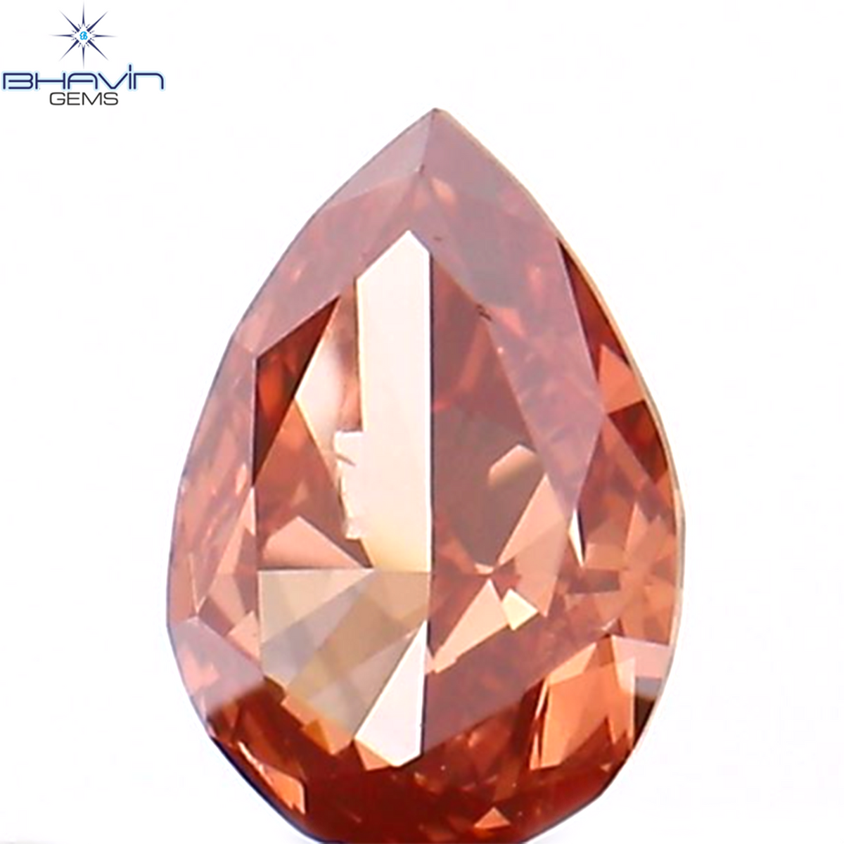 0.12 CT Natural Pear Diamond Enhanced Pink Color Clarity SI2 (3.86 MM)