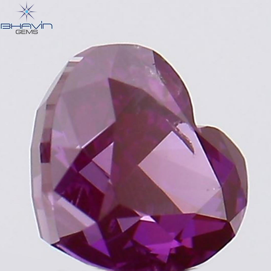 0.31 CT Natural Heart Diamond Enhanced Pink Color Clarity SI1 (4.20 MM)