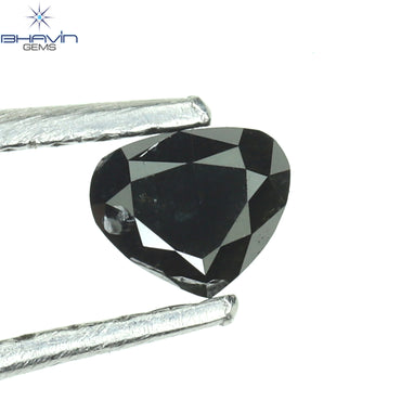0.22 CT Heart Diamond Natural Diamond Black Diamond Clarity Opaque (3.74 MM)