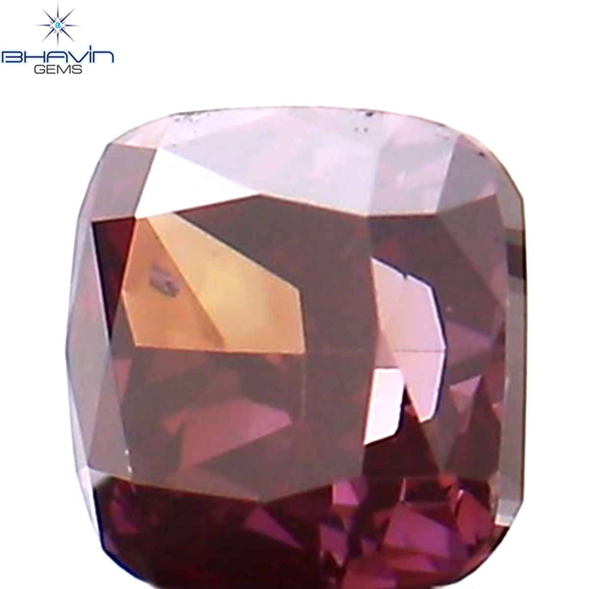 0.19 CT Natural Cushion Diamond Enhanced Pink Color Clarity VS2 (3.05 MM)