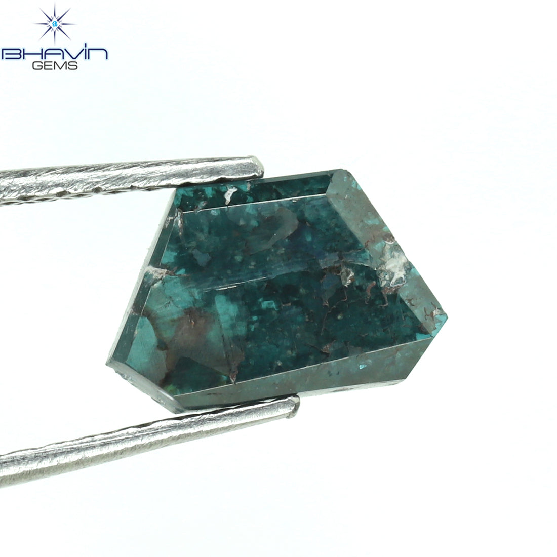 1.01 CT Natural Trapezoid Rough Diamond Enhanced Blue Color Clarity I3 (8.62 MM)