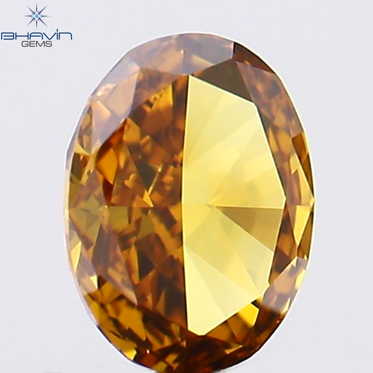 0.20 CT Natural Oval Diamond Enhanced Champagne Color Clarity VS1 (4.17 MM)