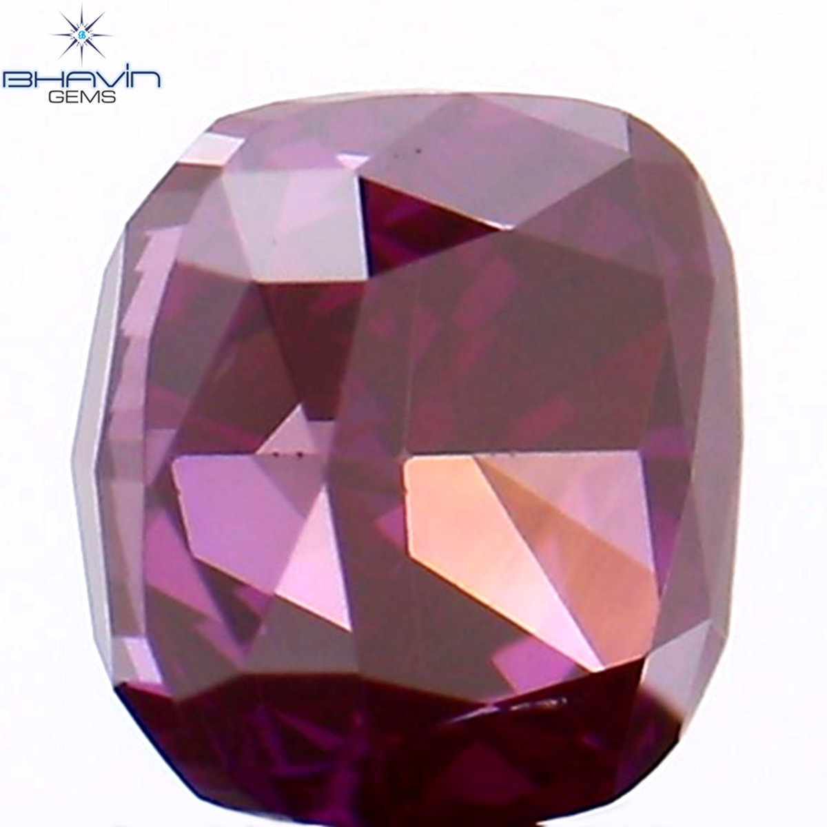 0.33 CT Natural Cushion Diamond Enhanced Pink Color Clarity VS1 (3.68 MM)