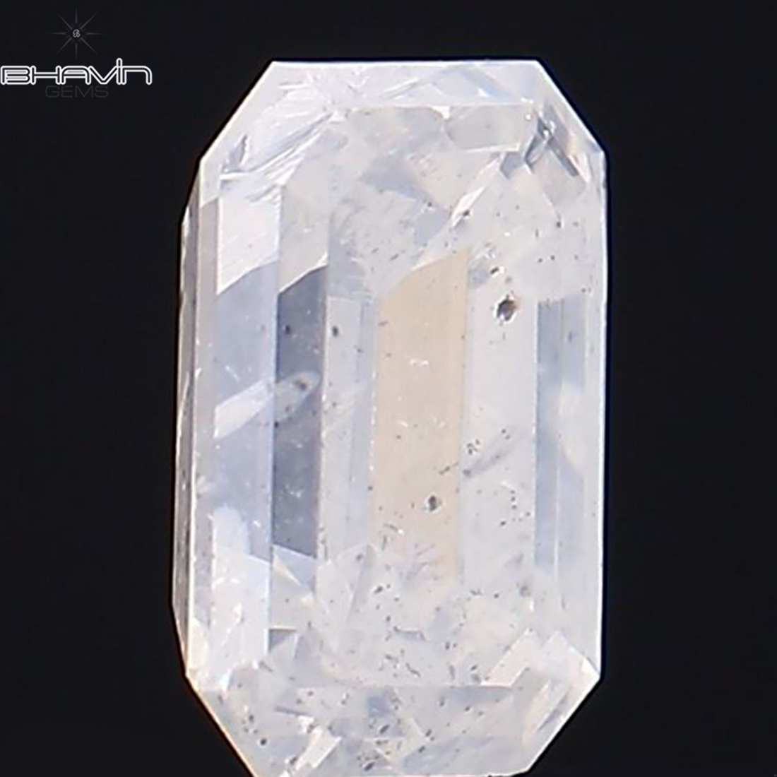 0.21 CT エメラルド シェイプ ナチュラル ダイヤモンド オレンジ色 VS2 クラリティ (3.86 MM)