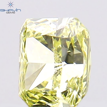0.27 CT Radiant Shape Natural Diamond Yellow Color VS2 Clarity (3.68 MM)