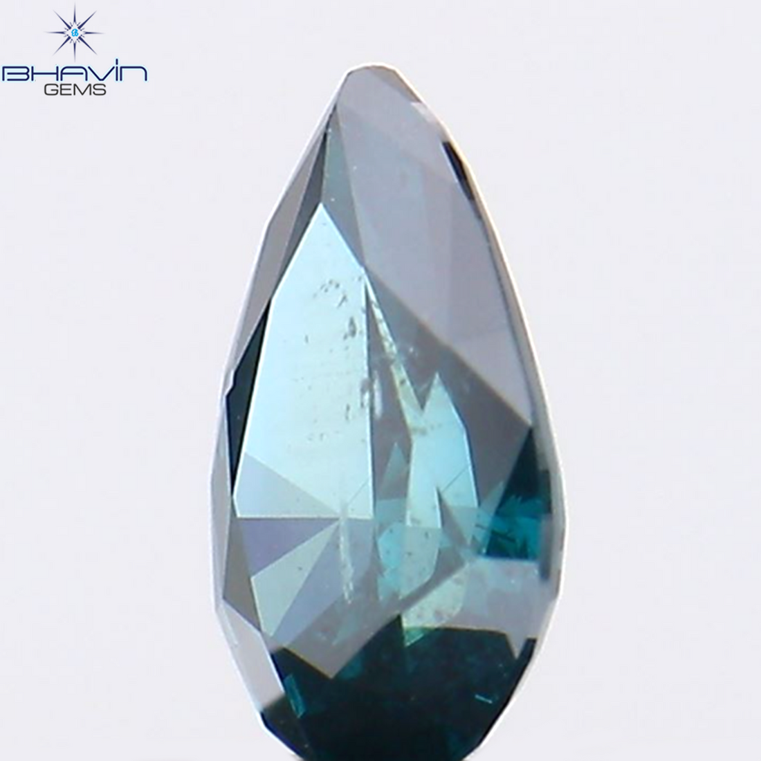 0.21 CT ペアシェイプ ナチュラル ダイヤモンド ブルー カラー SI2 クラリティ (5.04 MM)
