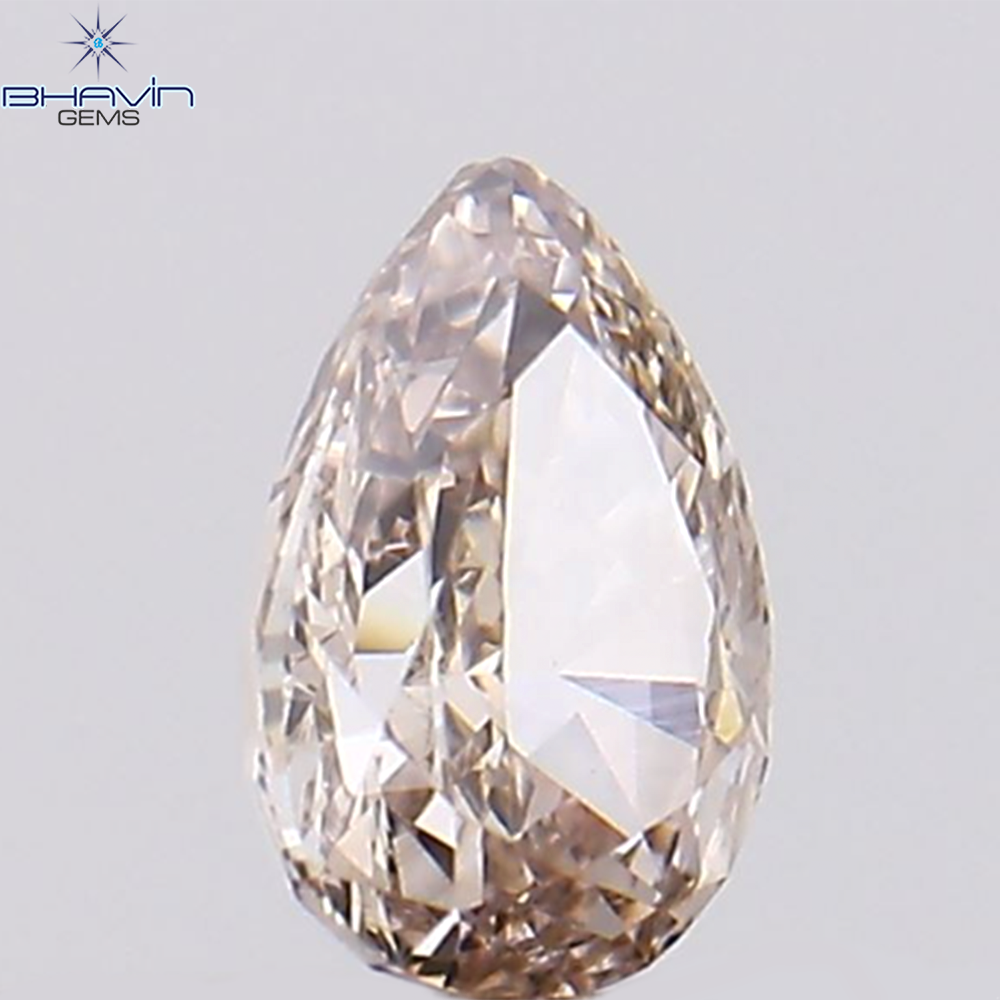 0.17 CT Natural Pear Diamond Pink Color Clarity VS1 (4.06 MM)