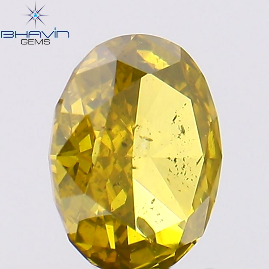 0.41 CT Natural Oval Diamond Enhanced Yellow Color Clarity SI2 (5.17 MM)