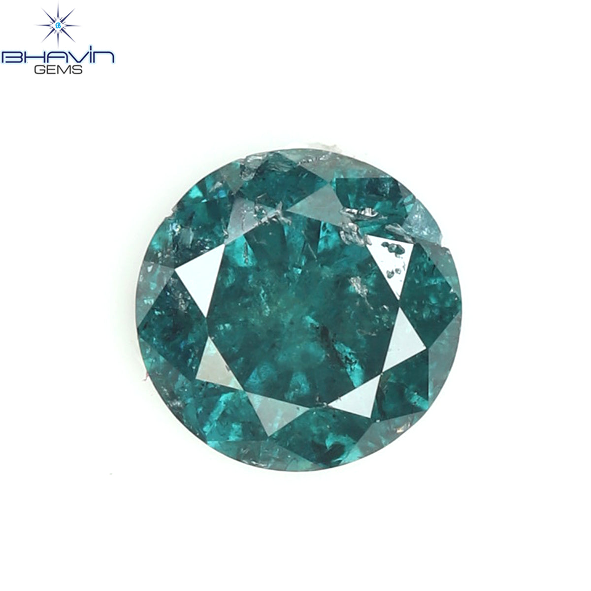 0.27 CT Natural Round Diamond Enhanced Blue Color Clarity I3 (4.10 MM)