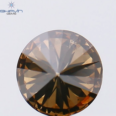 1.04 CT Round Shape Natural Diamond Brown Color SI1 Clarity (6.33 MM)