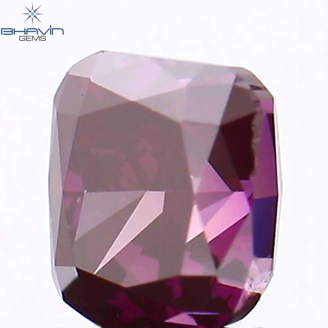 0.54 CT クッション シェイプ ナチュラル ルース ダイヤモンド 強化ピンク色 VS1 クラリティ (4.31 MM)