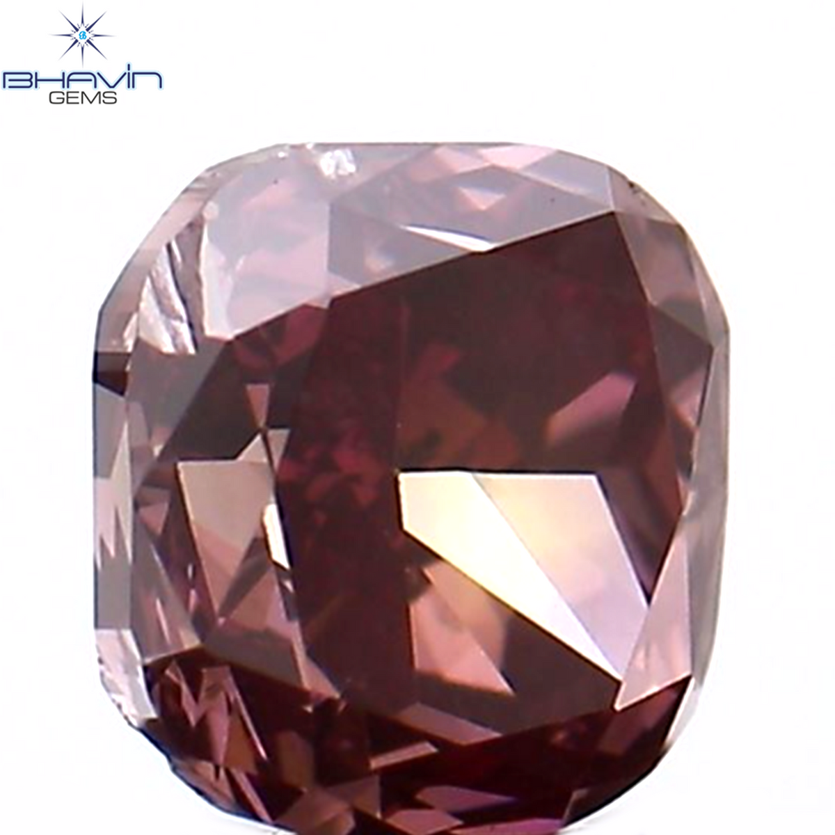 0.27 CT Natural Cushion Diamond Enhanced Pink Color Clarity VS2 (3.60 MM)