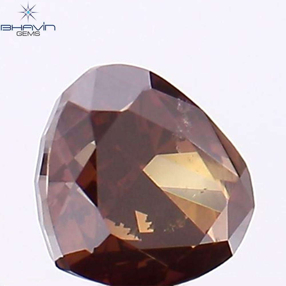 0.45 CT ハート シェイプ ナチュラル ルース ダイヤモンド ピンク カラー SI1 クラリティ (4.57 MM)