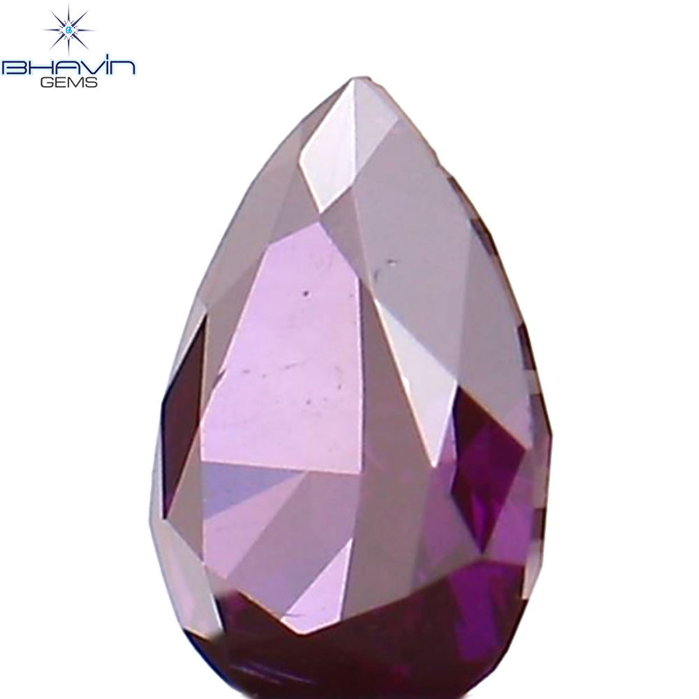 0.14 CT Pear Shape Natural Diamond Enhanced Pink Color VS1 Clarity (4.02 MM)