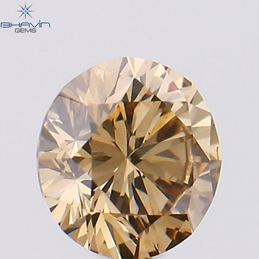 0.28 CT Round Shape Natural Loose Diamond Brown Color VS1 Clarity (4.13 MM)