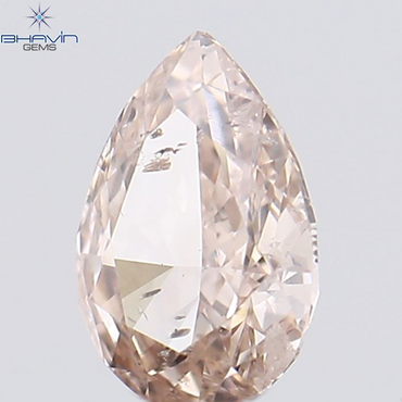 0.15 CT Pear Shape Natural Diamond Pink Color SI2 Clarity (4.24 MM)