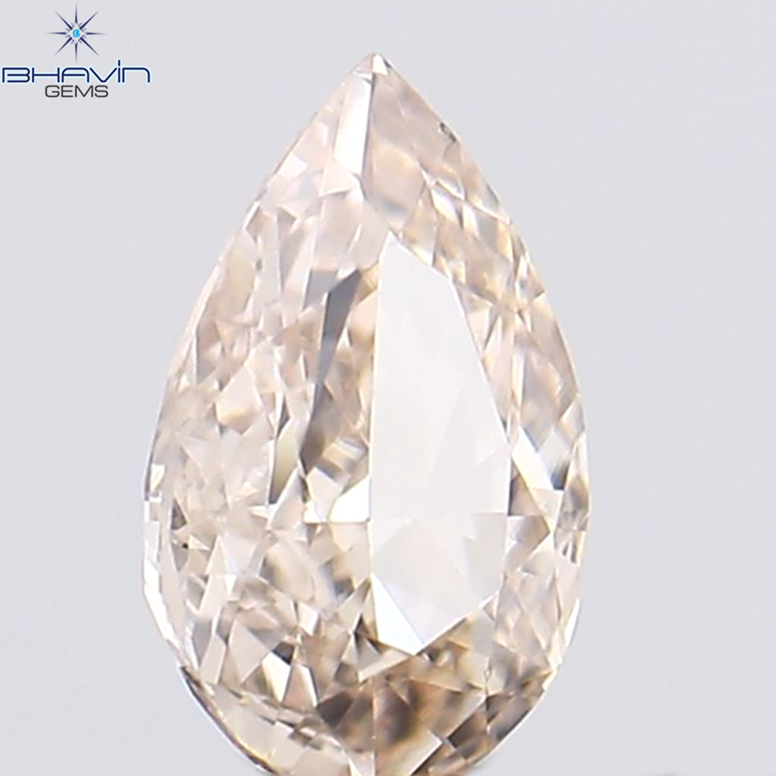 0.12 CT ペアシェイプ ナチュラル ダイヤモンド ピンク色 SI2 クラリティ (3.99 MM)