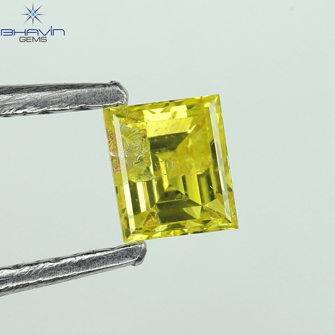 0.15 CT Natural Square Cut Diamond Enhanced Yellow Color Clarity SI2 (2.86 MM)