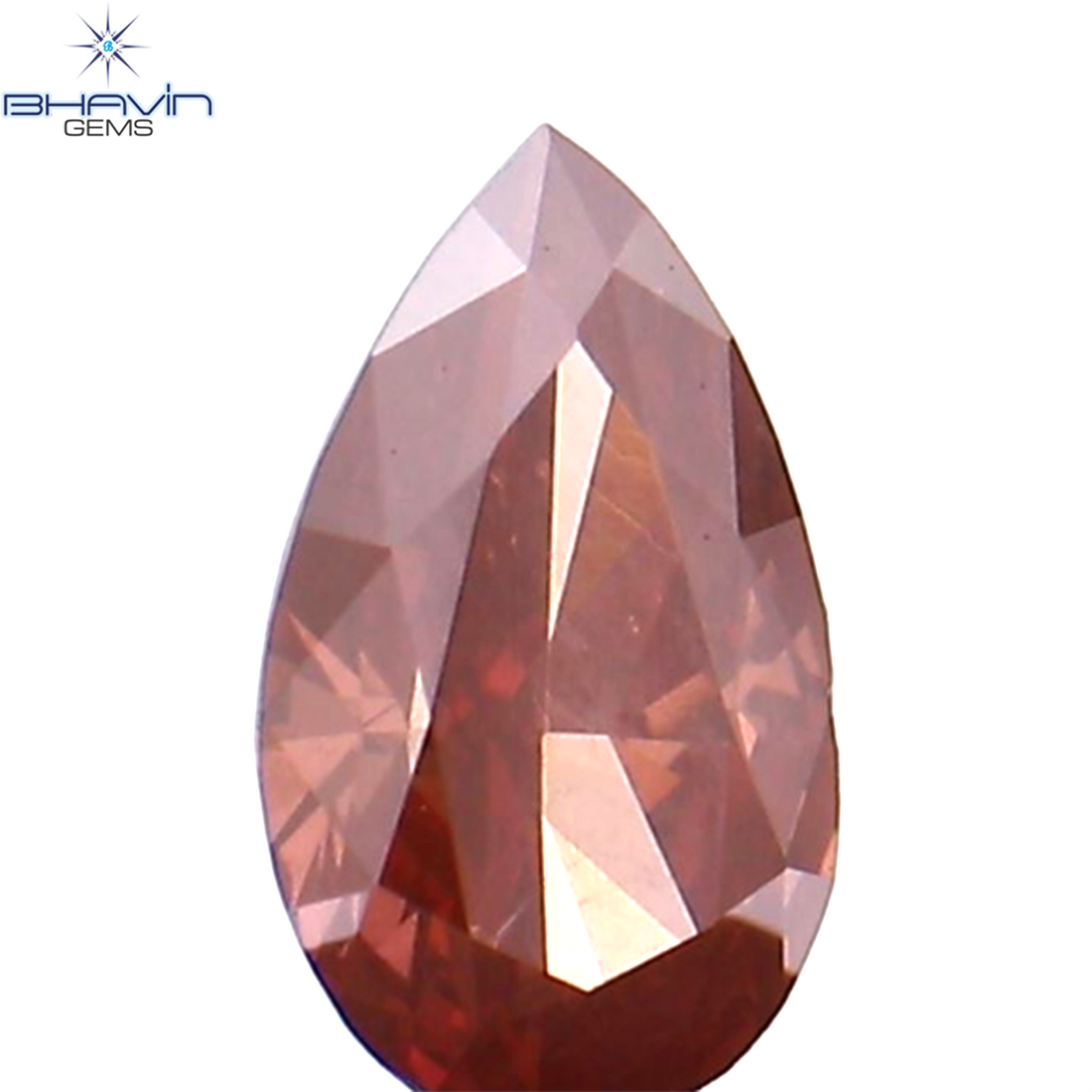 0.16 CT Natural Pear Diamond Enhanced Pink Color Clarity VS2 (4.62 MM)