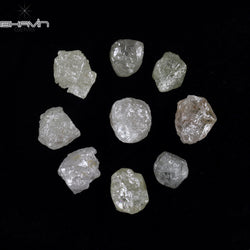 2.78 CT/9 Pcs Rough Shape White Color Natural Diamond I3 Clarity (3.54 MM)