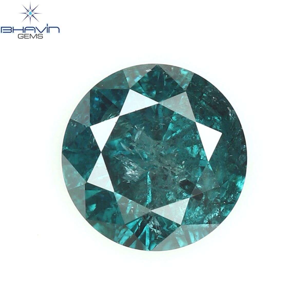 0.40 CT Natural Round Diamond Enhanced Blue Color Clarity I3 (4.67 MM)