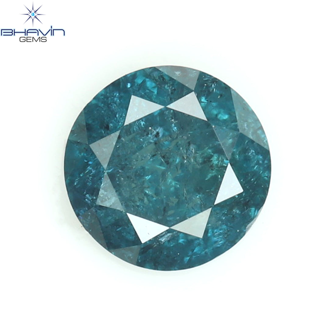 0.27 CT Natural Round Diamond Enhanced Blue Color Clarity I3 (4.10 MM)