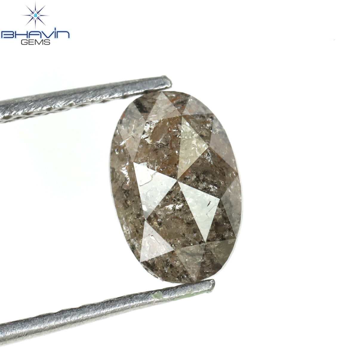 1.34 CT Natural Oval Diamond Salt And Pepper Color Clarity I3 (8.04 MM)