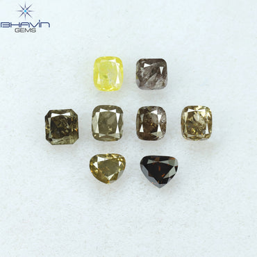 0.35CT/5ピース ミックスシェイプ 天然ダイヤモンド ミックスカラー VS2 クラリティ (3.26mm)