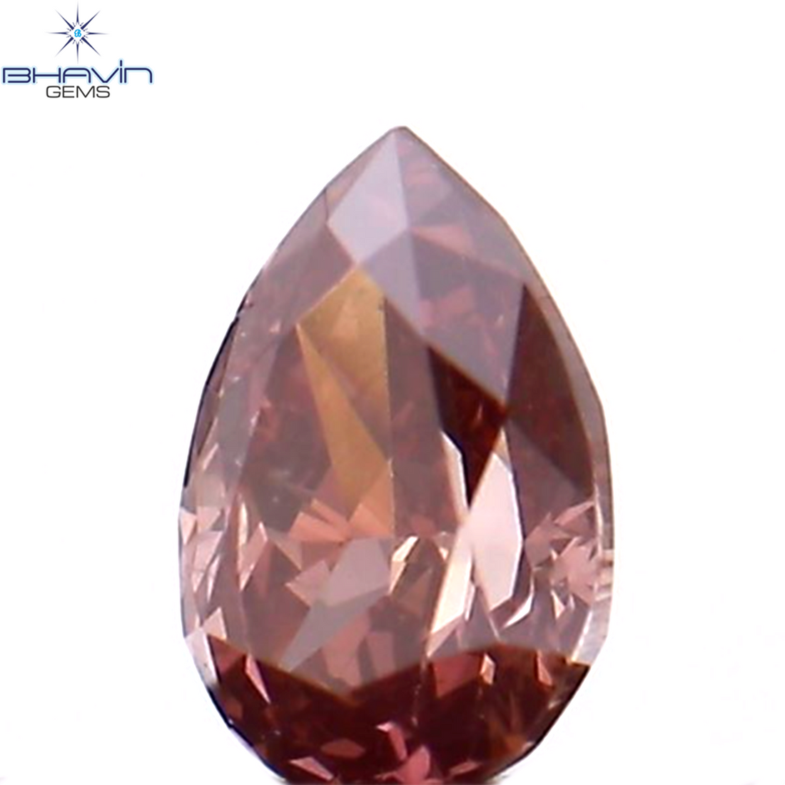 0.11 CT Natural Pear Diamond Enhanced Pink Color Clarity VS1 (3.68 MM)