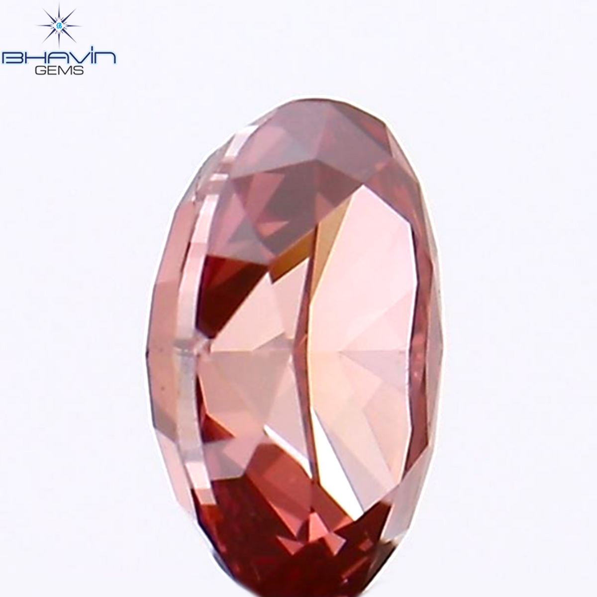 0.21 CT Natural Oval Diamond Enhanced Pink Color Clarity VS2 (4.37 MM)