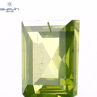 0.32 CT Square Cut Natural Diamond Enhanced Green Color SI1 Clarity (4.23 MM)