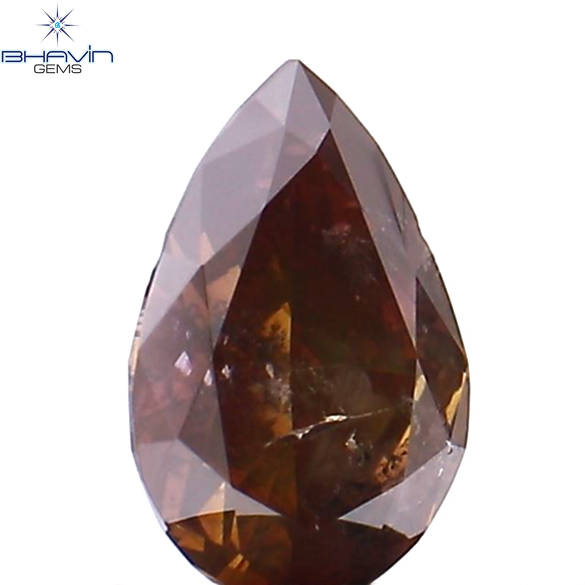 0.48 CT Natural Pear Diamond Enhanced Pink Color Clarity I2 (6.54 MM)