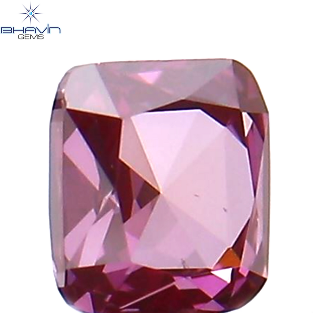 0.09 CT Natural Cushion Diamond Enhanced Pink Color Clarity VS2 (2.60 MM)