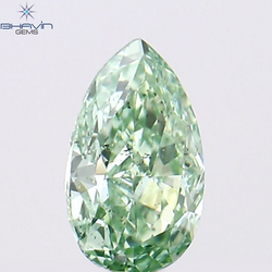 0.15 CT Pear Shape Natural Diamond Bluish Green Color VS2 Clarity (4.22 MM)