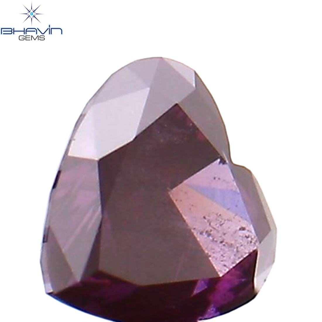 0.14 CT ハート シェイプ エンハンスト ピンク カラー ナチュラル ルース ダイヤモンド SI2 クラリティ (3.40 MM)