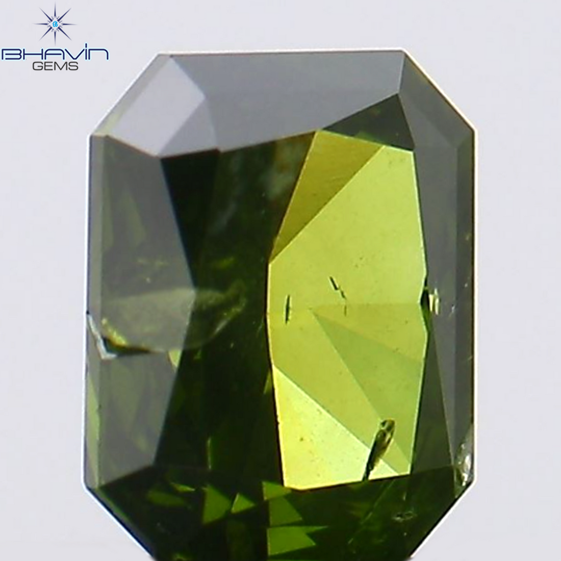 0.22 CT Natural Radiant Diamond Enhanced Green Color Clarity SI1 (3.88 MM)