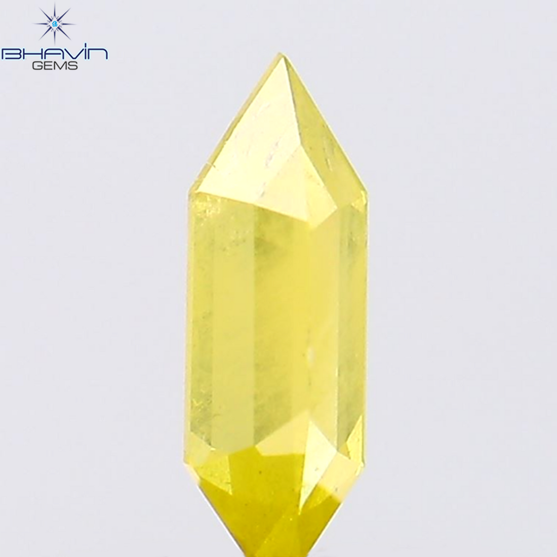 0.19 CT 六角形 天然ダイヤモンド イエロー カラー I2 クラリティ (6.65 MM)