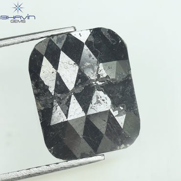 3.56 CT クッション シェイプ ナチュラル ダイヤモンド ブラック カラー I3 クラリティ (11.36 MM)