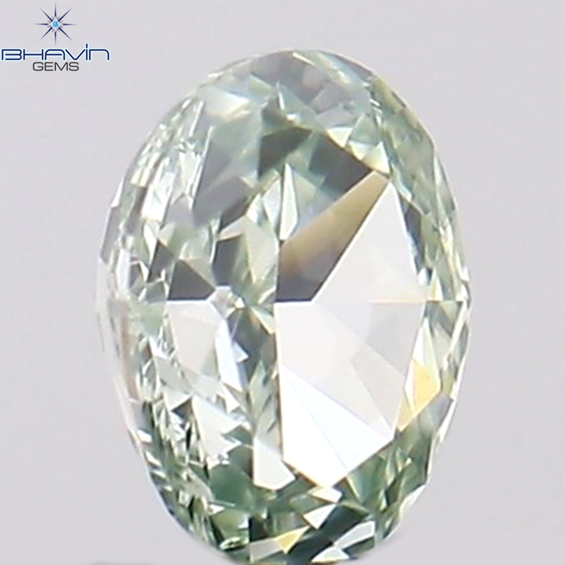 0.08 CT Natural Oval Diamond Enhanced Green Color Clarity VS2 (2.83 MM)