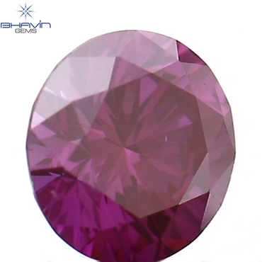0.26 CT Round Shape Natural Diamond Pink Color VS2 Clarity (4.15 MM)