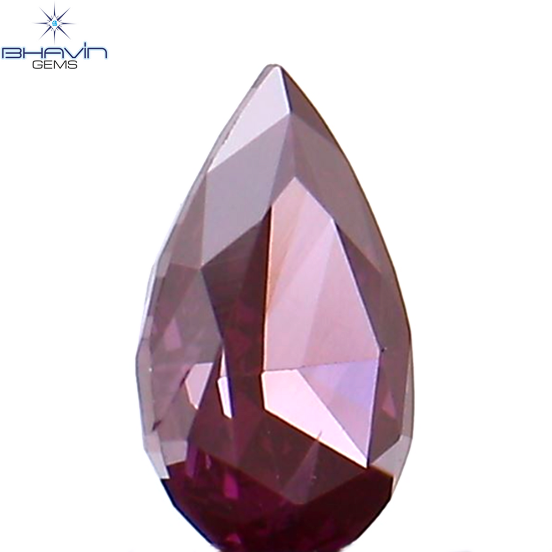 0.17 CT Natural Pear Diamond Enhanced Pink Color Clarity SI1 (4.47 MM)