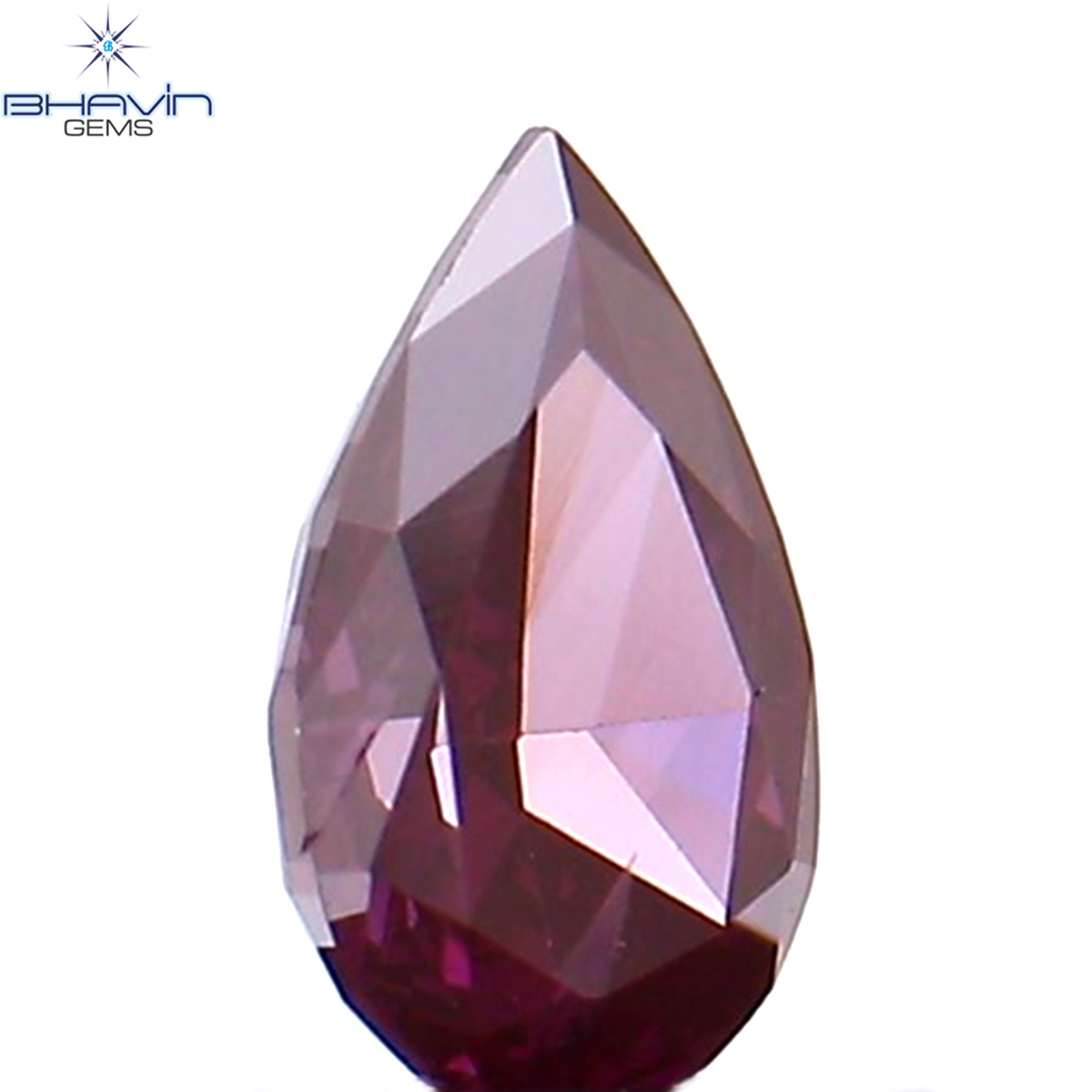 0.17 CT Natural Pear Diamond Enhanced Pink Color Clarity SI1 (4.47 MM)