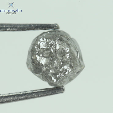 0.89 CT Rough Shape Natural Loose Diamond Salt And Pepper Color I2 Clarity (4.98 MM)