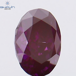 0.17 CT Oval Shape Natural Diamond Enhanced Pink Color VS2 Clarity (3.96 MM)