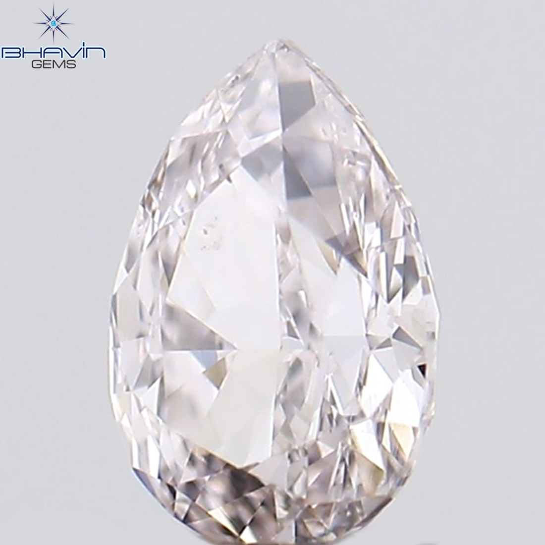 0.12 CT ペアシェイプ ナチュラル ダイヤモンド ピンク色 SI2 クラリティ (3.99 MM)
