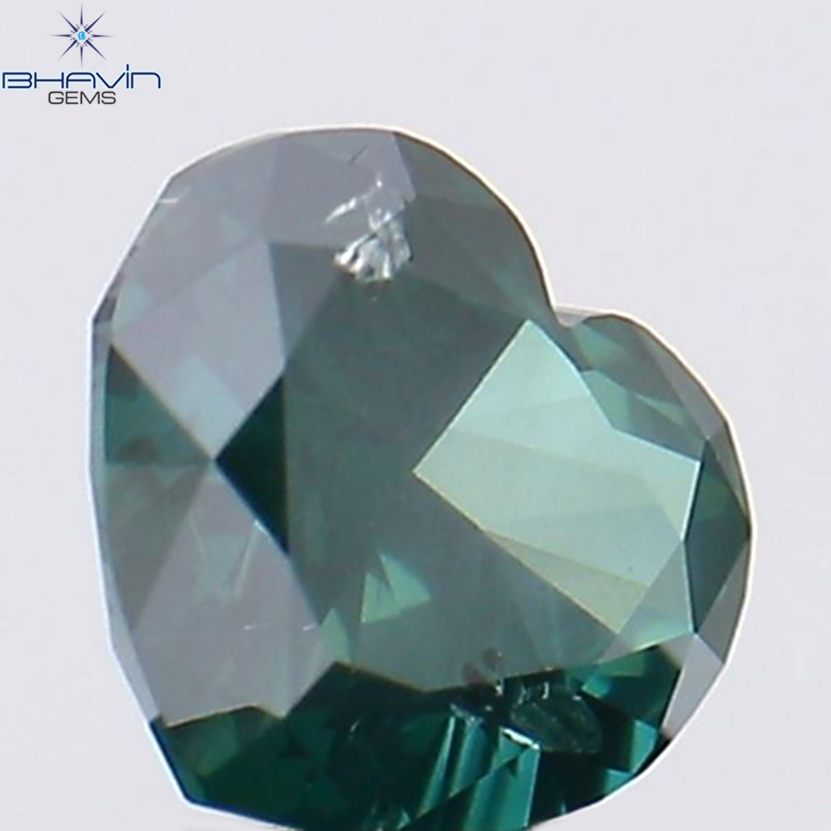 0.30 CT ハート シェイプ ナチュラル ダイヤモンド ブルー カラー SI2 クラリティ (4.34 MM)