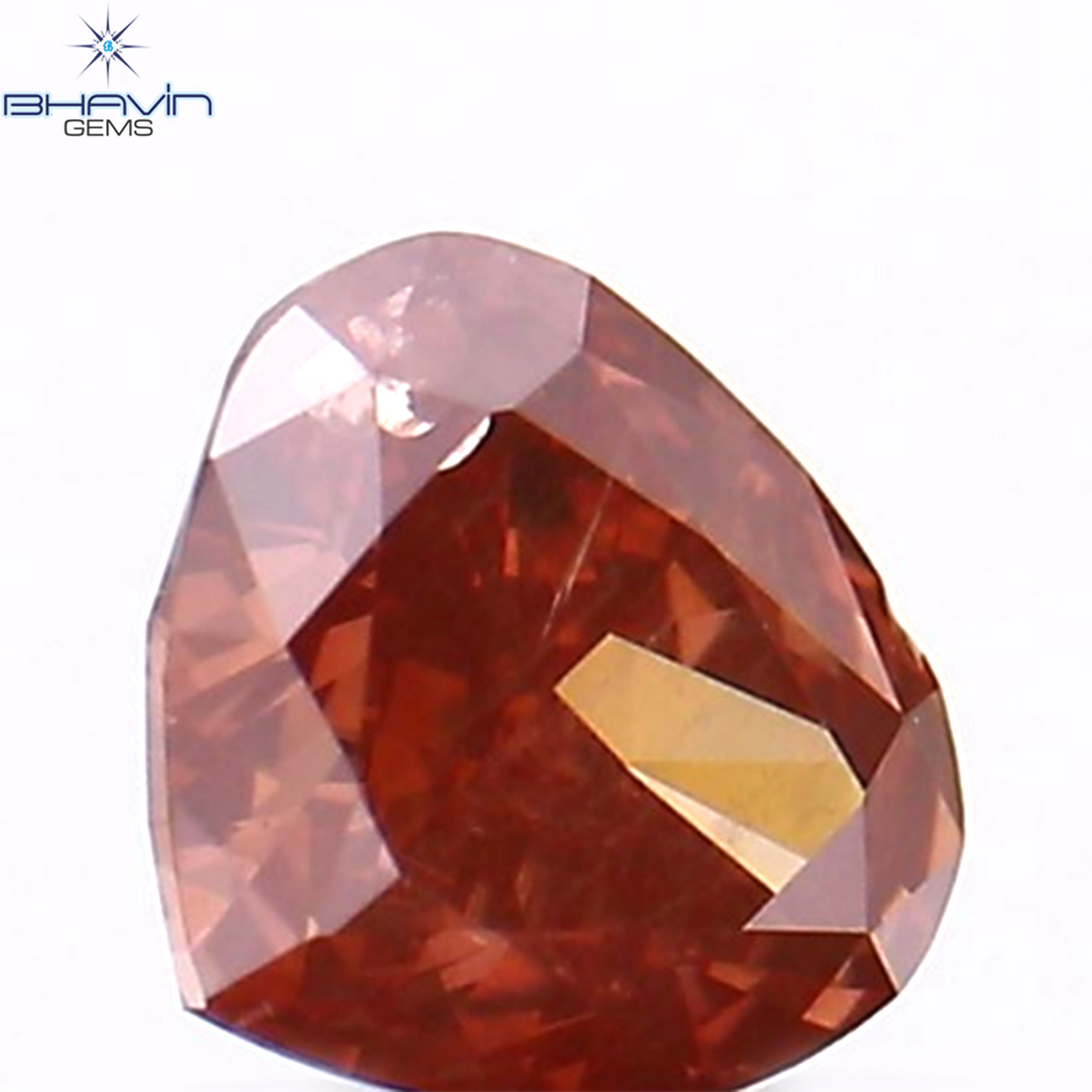 0.20 CT ハート シェイプ エンハンスト ピンク カラー ナチュラル ルース ダイヤモンド SI2 クラリティ (3.91 MM)