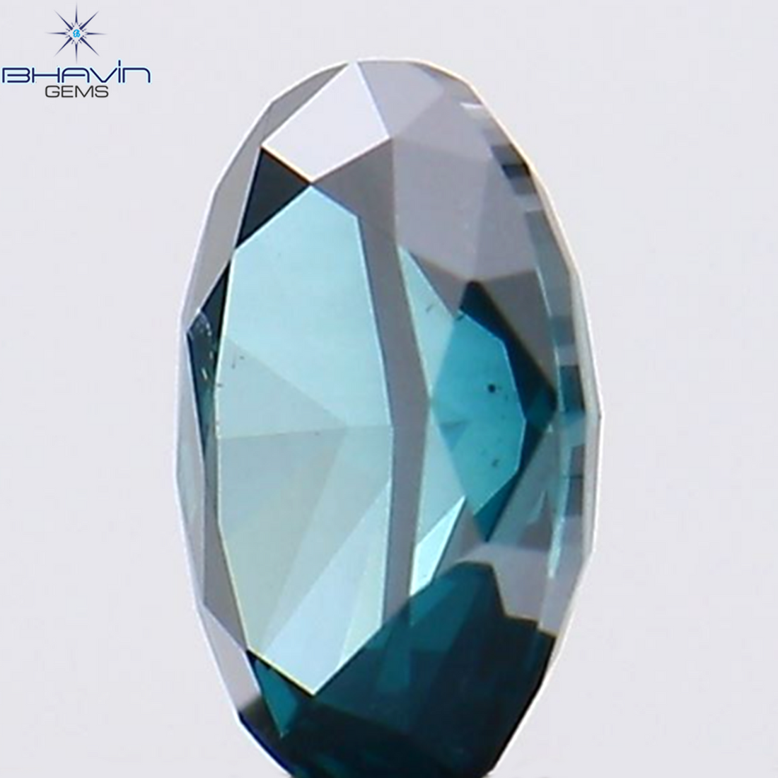 0.19 CT オーバル シェイプ ナチュラル ダイヤモンド ブルー カラー SI1 クラリティ (4.30 MM)