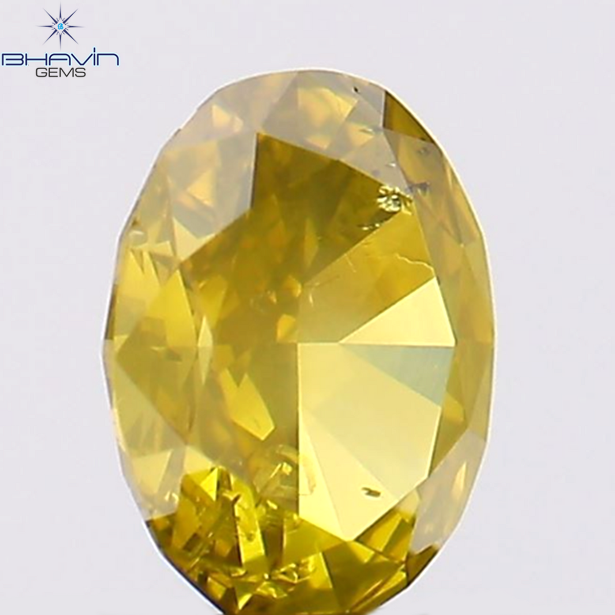 0.30 CT オーバルシェイプ ナチュラル ダイヤモンド イエロー カラー SI2 クラリティ (4.70 MM)
